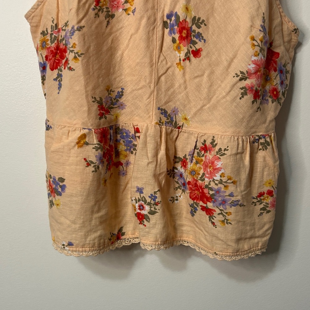 American Eagle Outfitters Floral Tank Top -‎ Tan - Picture 3 of 9